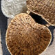 Banana leaf pan in the shape of a vintage heart