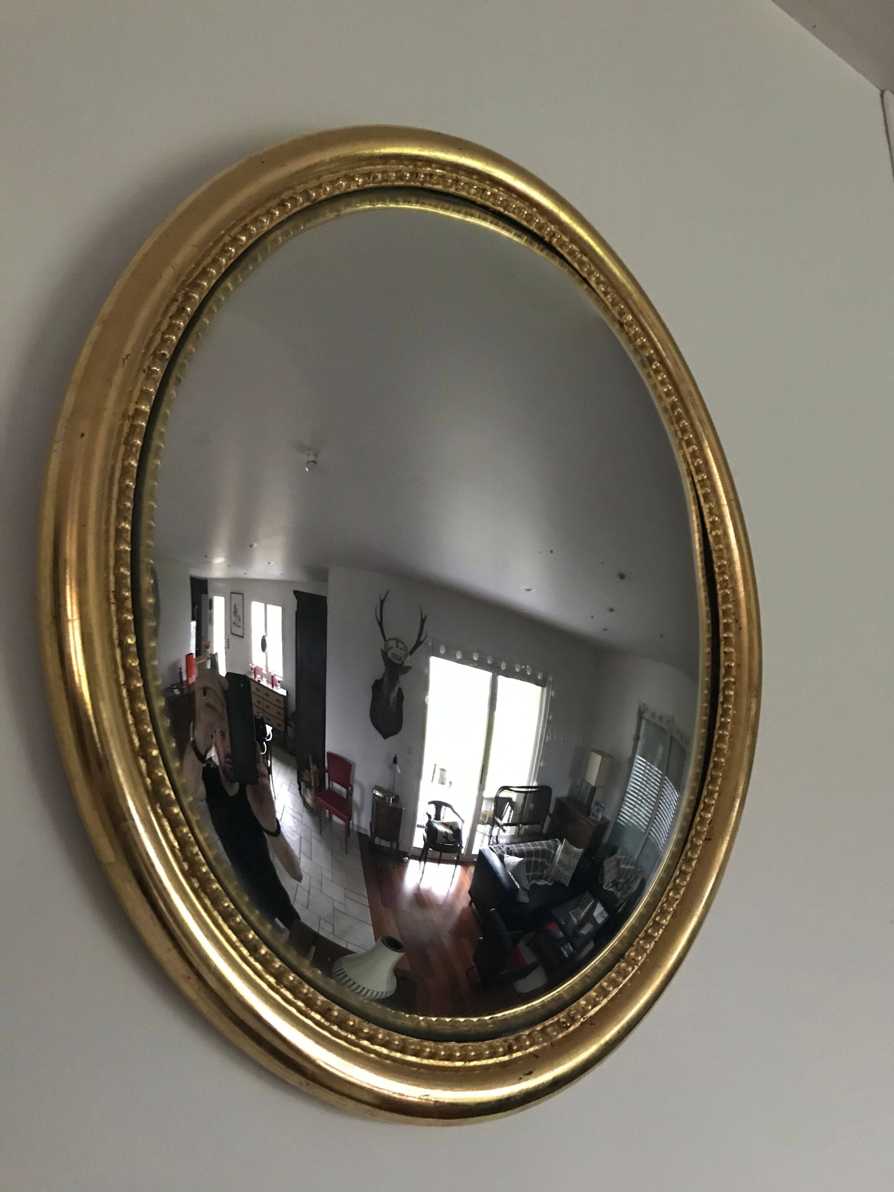 Mirror louis XVI gilded 19th witch 38x44cm