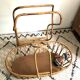 Vintage rattan cradle
