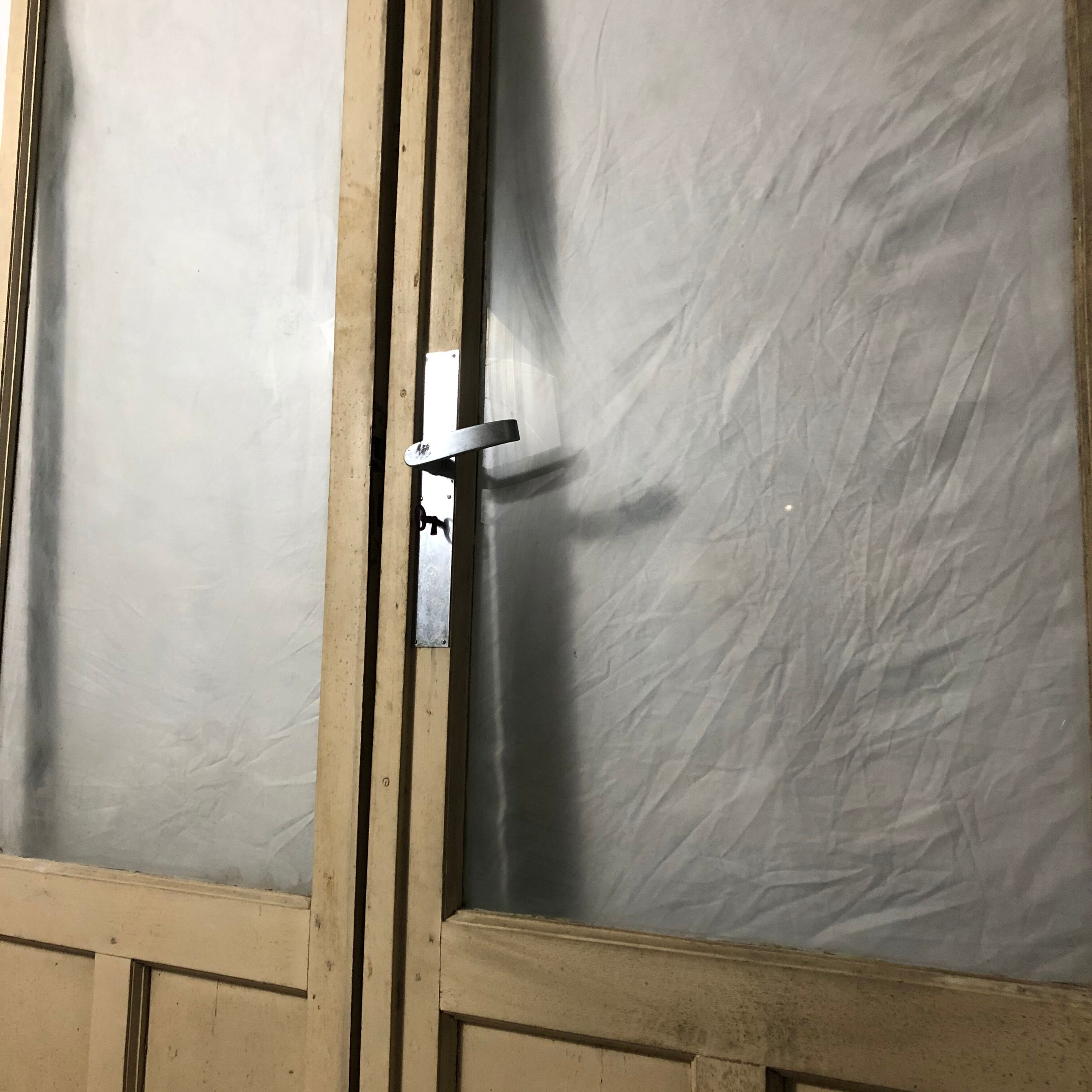Old glass doors, 2 flaps, H226 cm