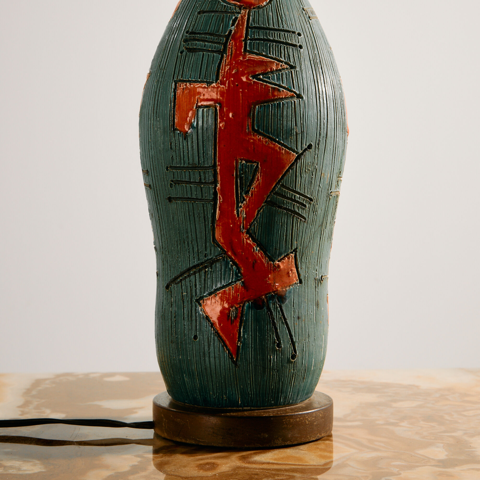 Ceramic table lamp by Jiří Georges & Paul Pannier