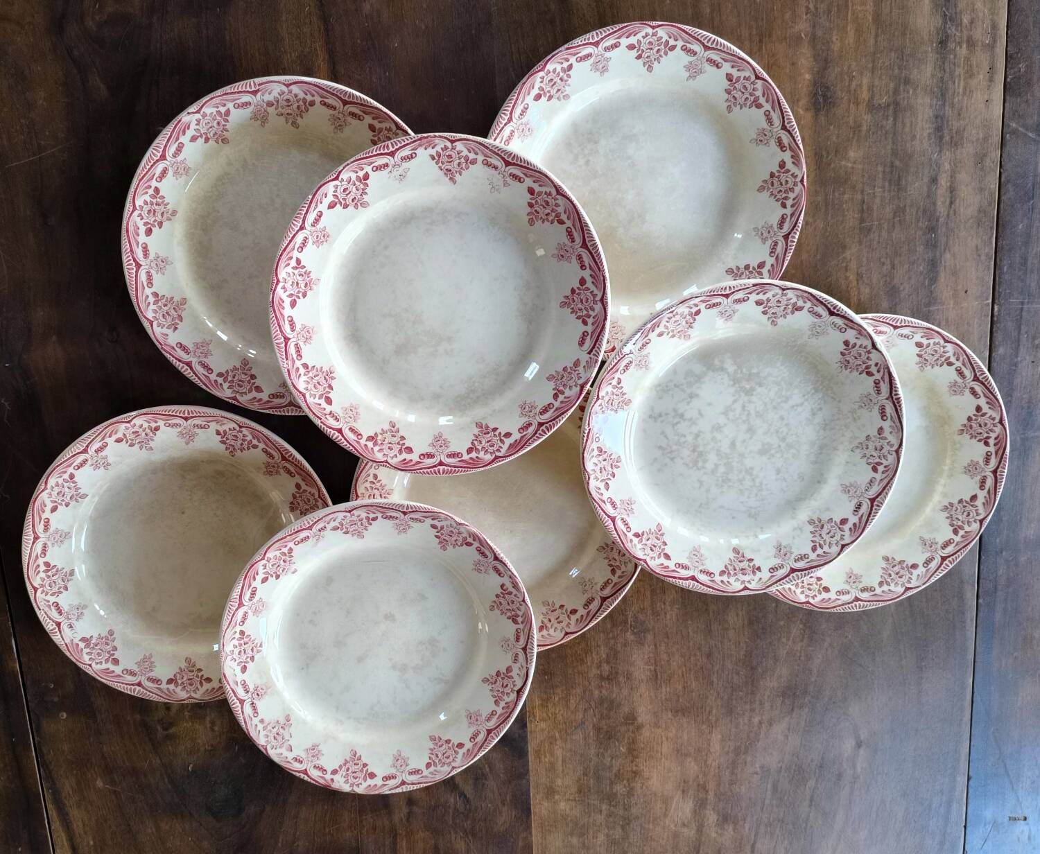 Set of 8 Hbcm ironstone plates