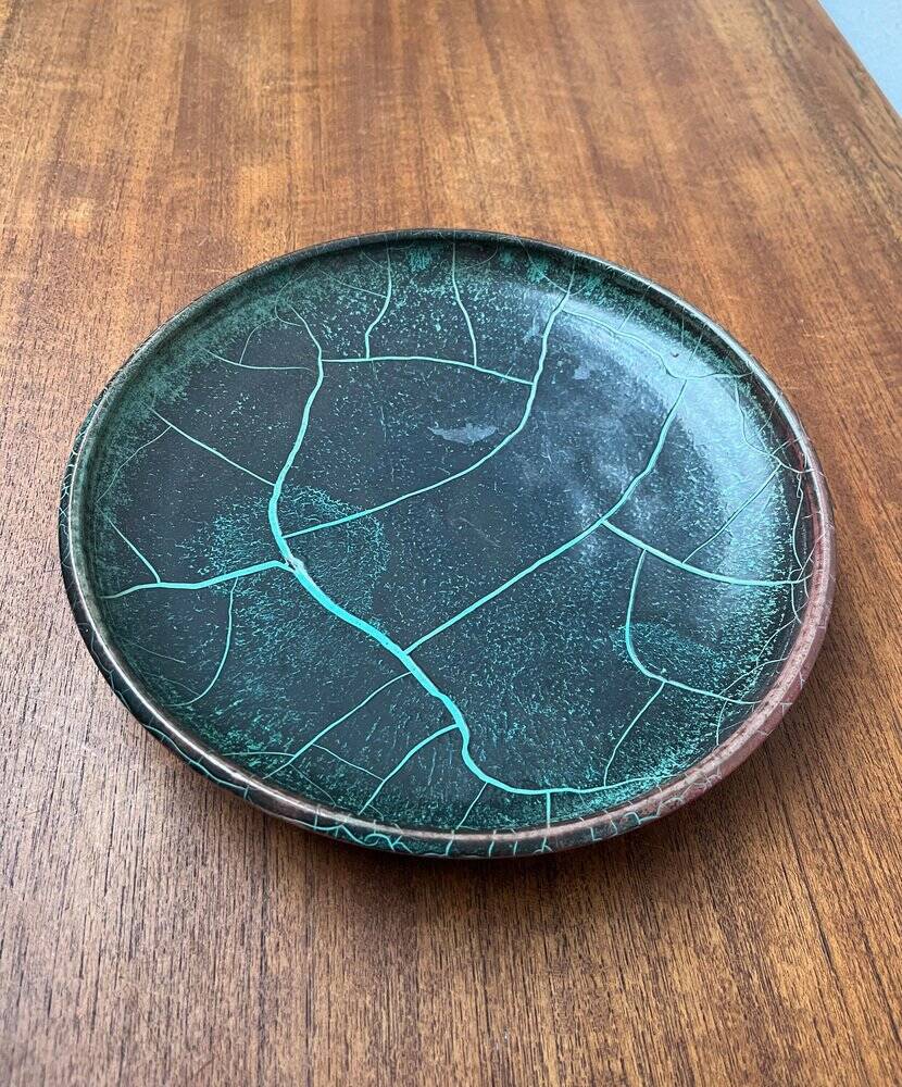 Assiette murale d'atelier allemande Art déco par Richard Uhlemeyer, années 1940