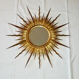 Gilded sun mirror diameter 83cm
