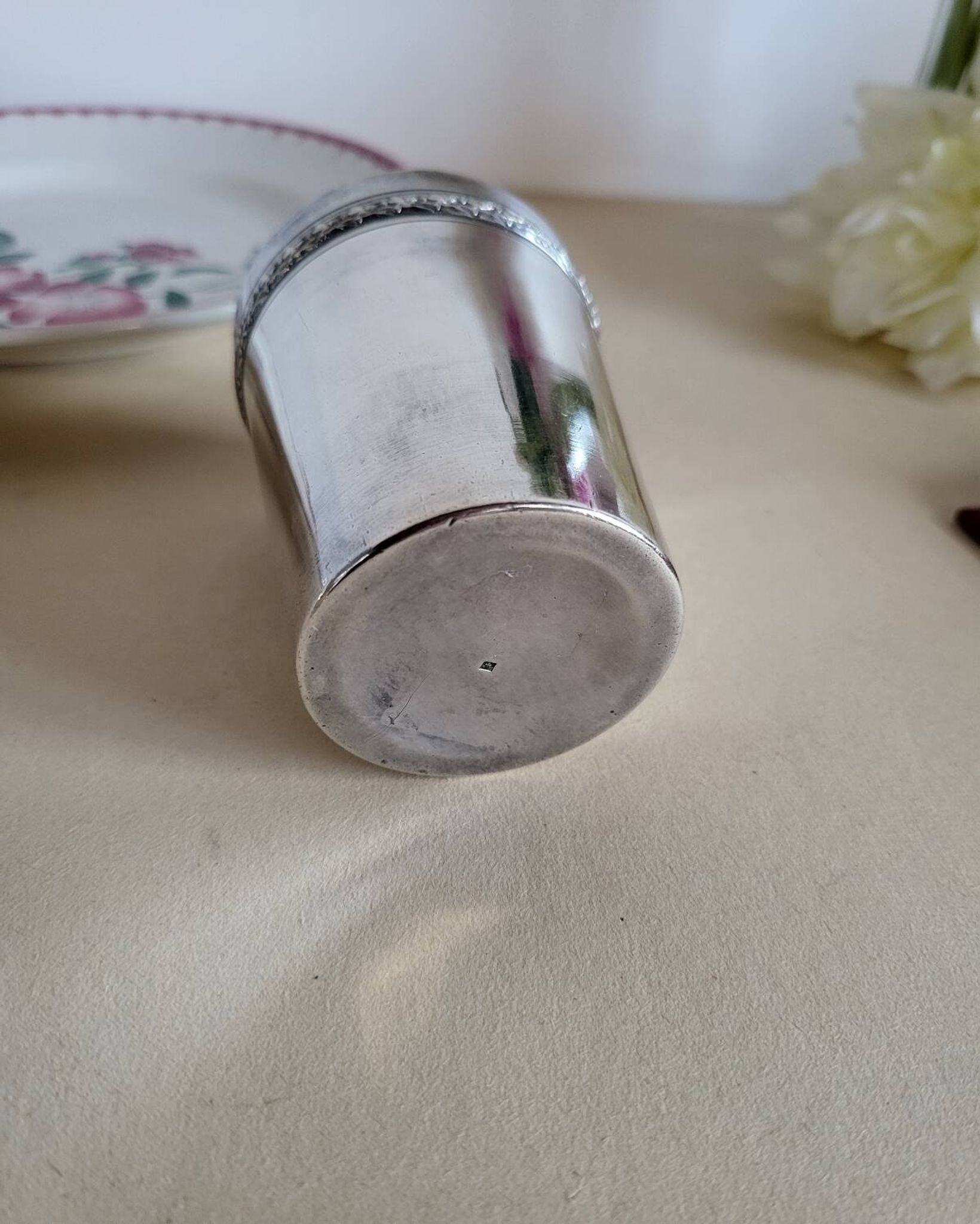 Silver-plated metal timbale by RAVINET d'ENFERT