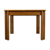 Table à manger extensible en chêne carré, Italie années 1970