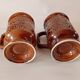 Pair of Vintage 1970s Footed Ceramic Mugs – Retro British Pottery Style