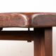 Large brutalist dining table in solid Elm, inspired by Olavi Hanninen, 1960.