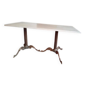 Yellow marble rectangular table