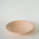 Plat creux plissé Digoin Sarreguemines, rose poudré, 1960