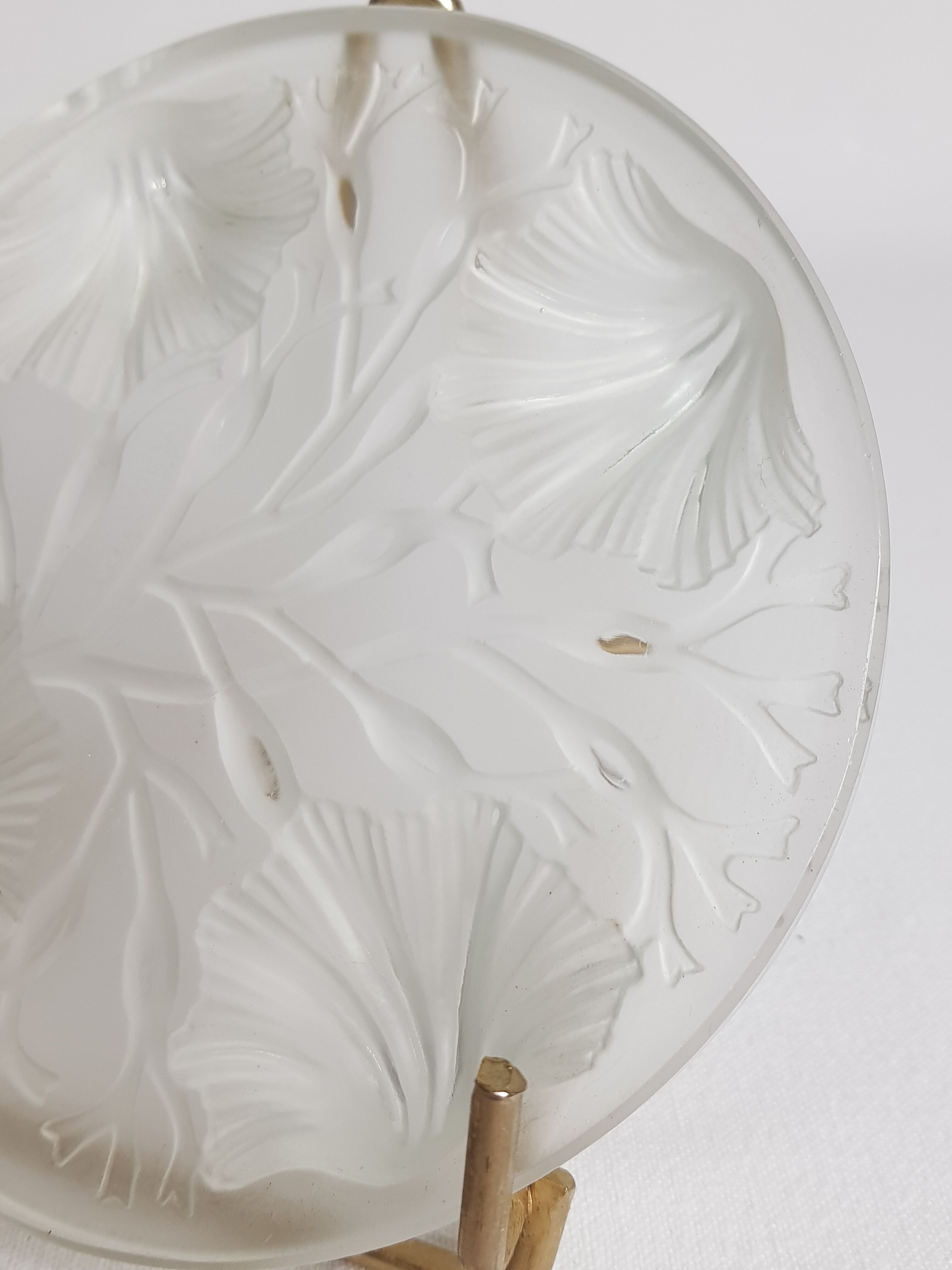 Art Deco Verlys moulded glass carafe