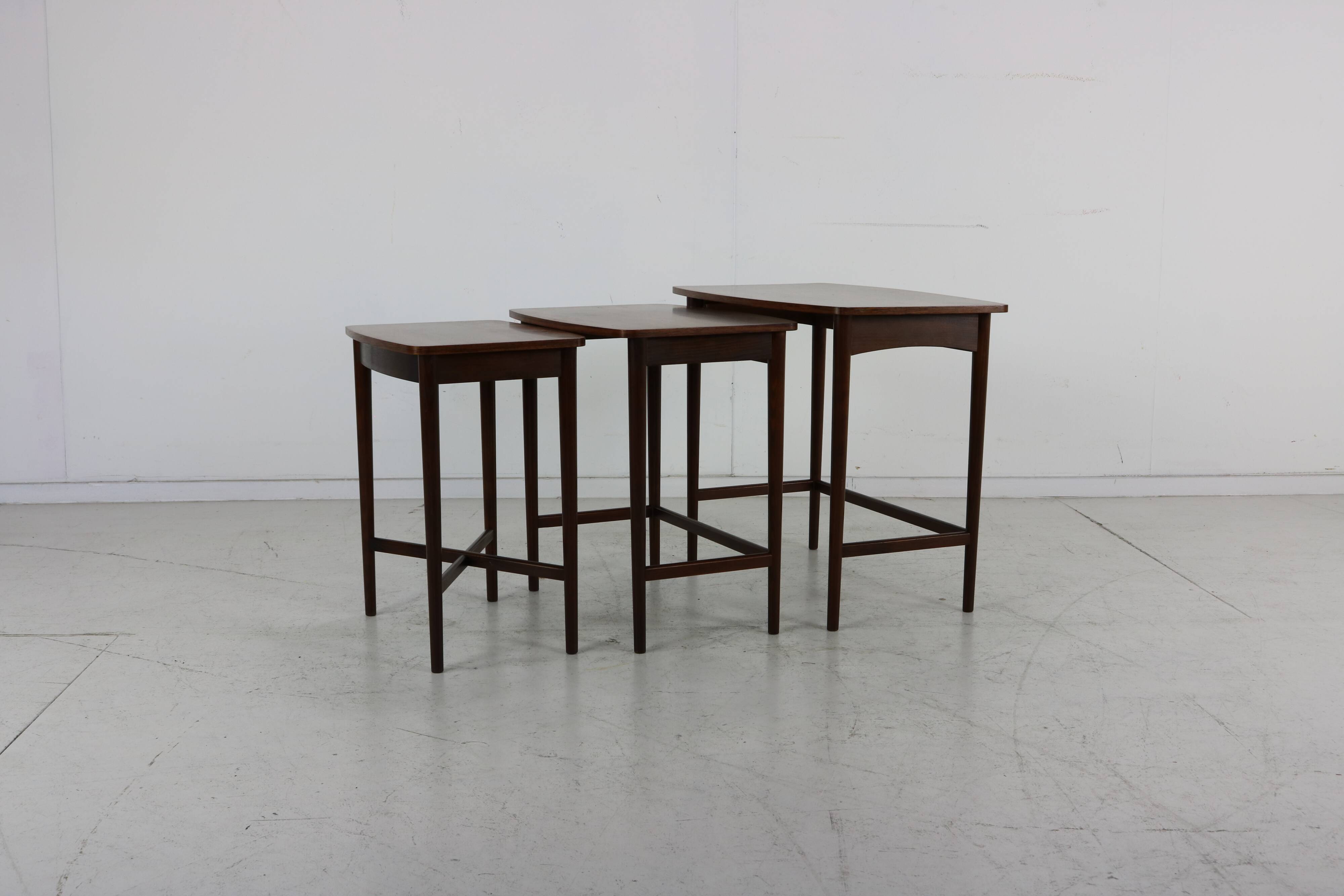 Sixties danish design rosewood nesting tables