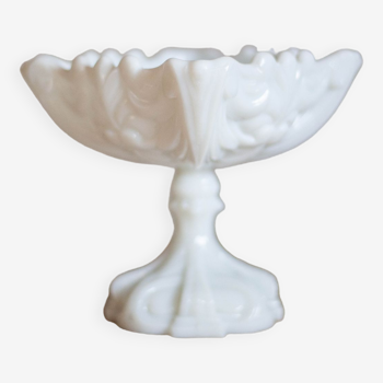 Vallerysthal Portieux cup, fair opaline, milk glass candy dish, compotier