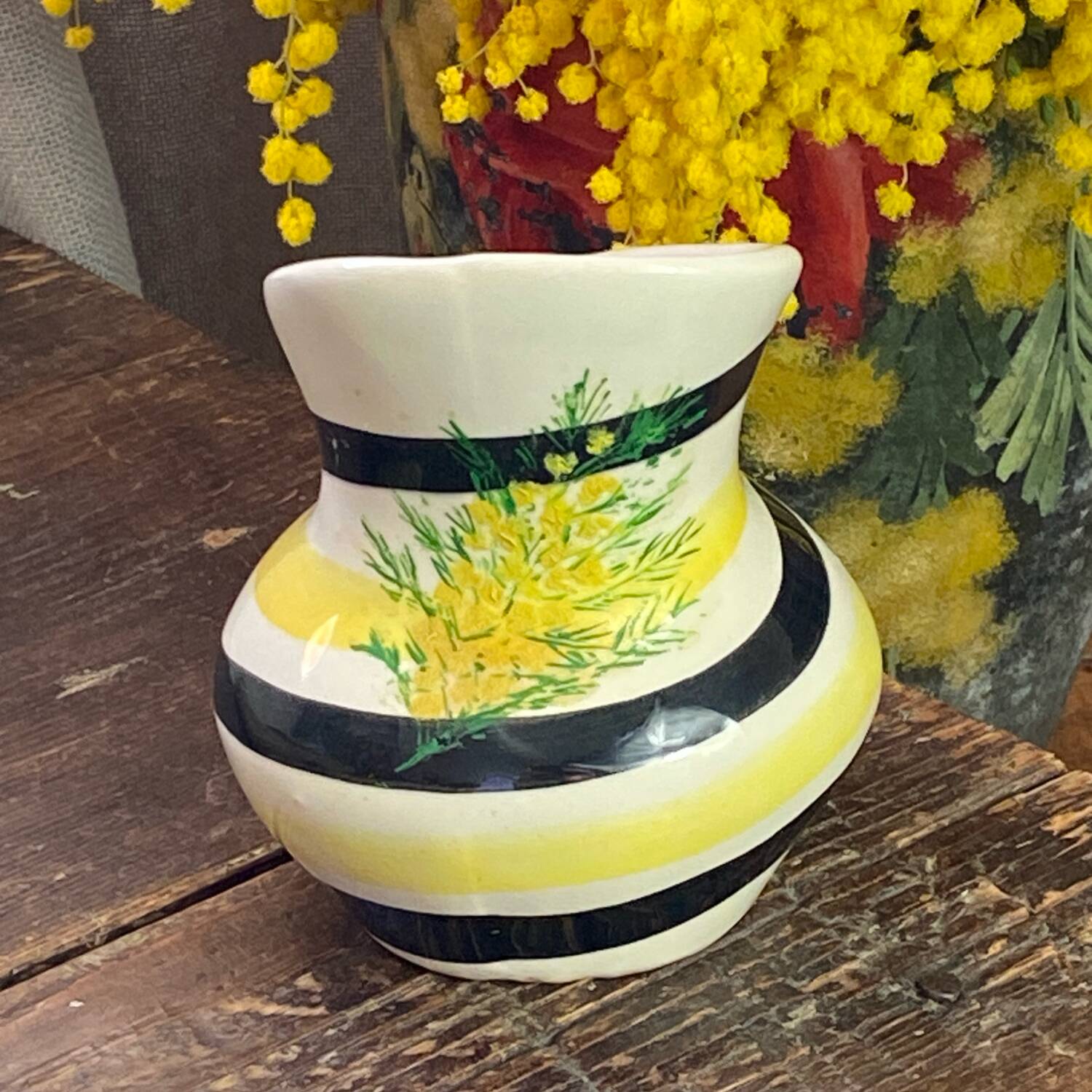 Mini vase, mimosa, ceramic, Poët Laval