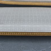 Louis XVI-style gilded wooden bass bench