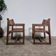 Ensemble de 2 fauteuils brutalistes de Biosca, Espagne, années 1950