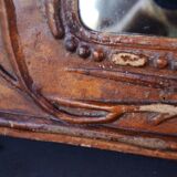 Papier Mache French Art Nouveau Framed Mirror circa 1900