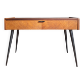 Vintage furniture with tapered legs, desk, console, dressing table.