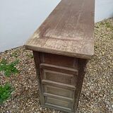 Low oak and wrought iron sideboard 18th/19th century
