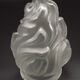 French Art Deco Opaque Glass Flame Shade • Vintage Lamp Shade Replacement