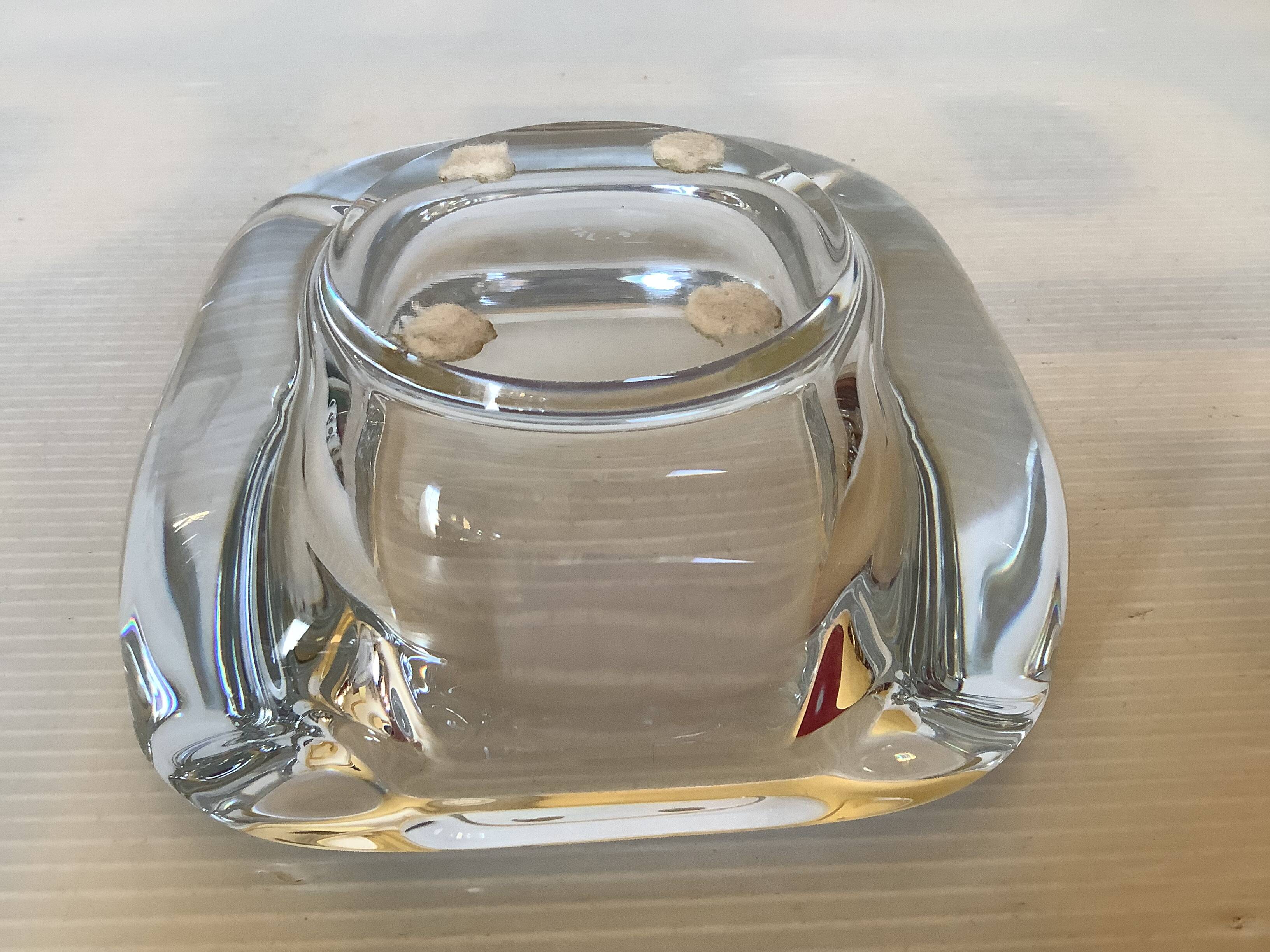 Crystal ashtray pocket tray Vannes le Chatel