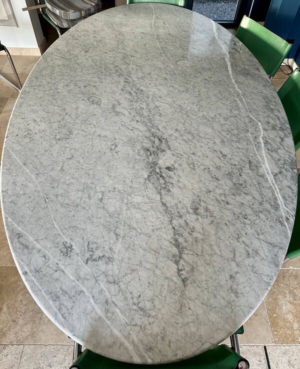 Grande Table Tulipe (table à manger) dessus marbre style Saarinen