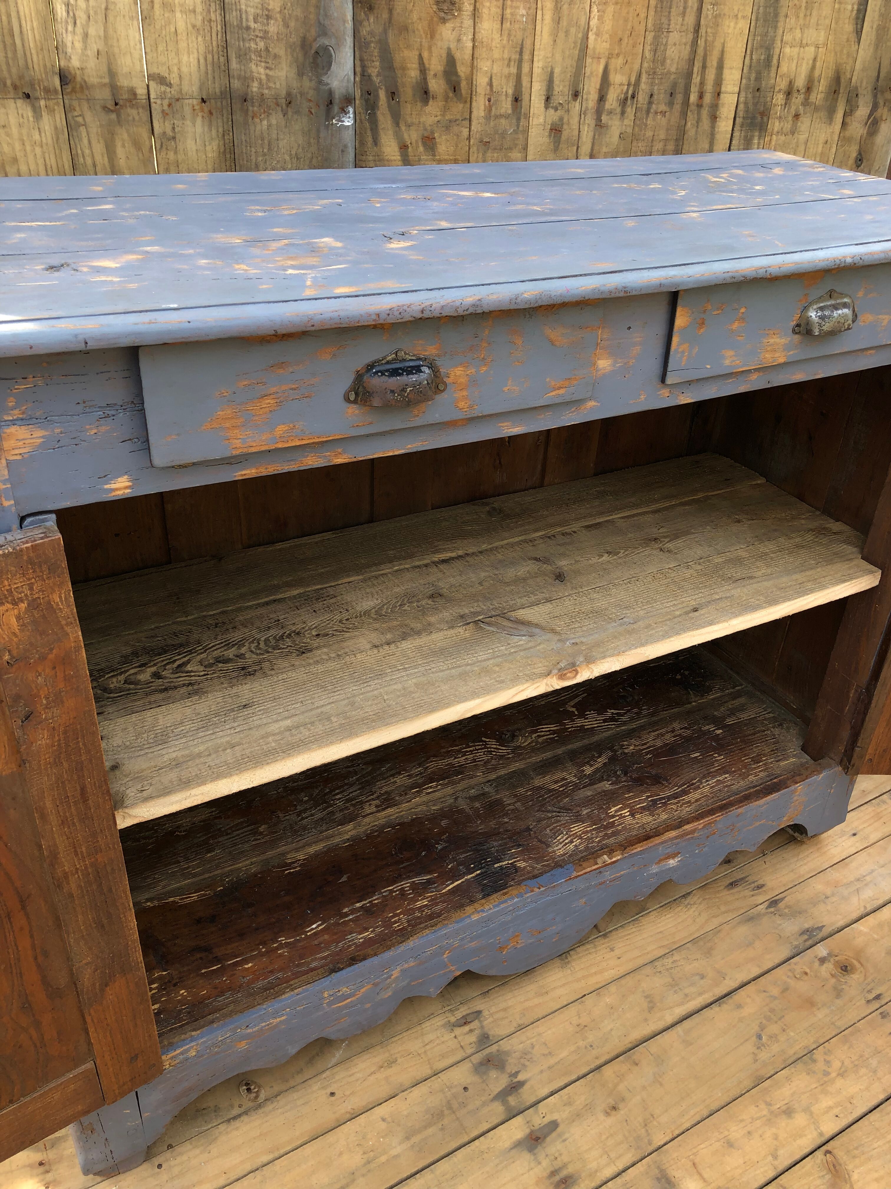 Low sideboard in solid wood