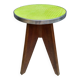 Vintage pop design stool 1950 • granny green leather