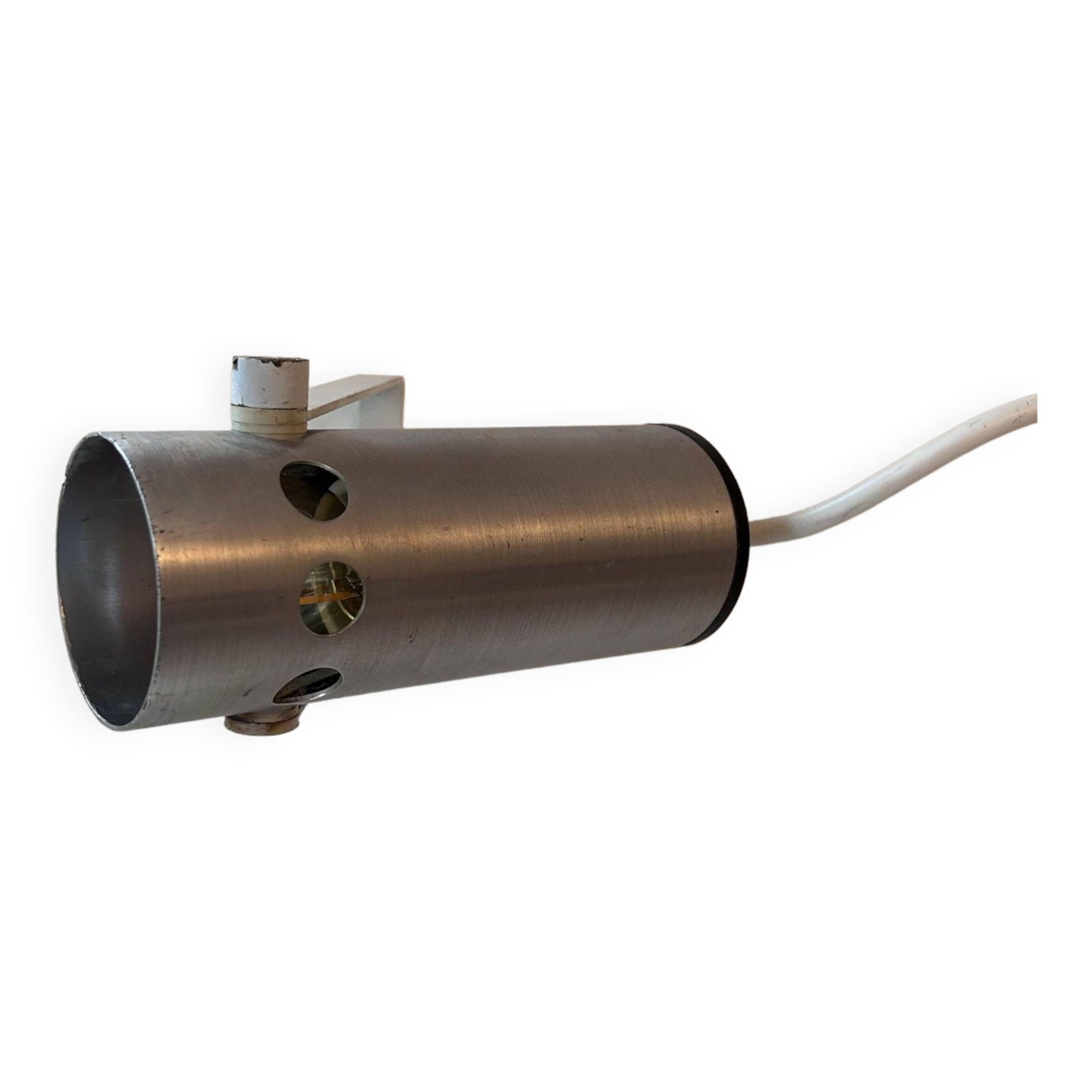 Vintage adjustable wall light, brushed metal, France 1960