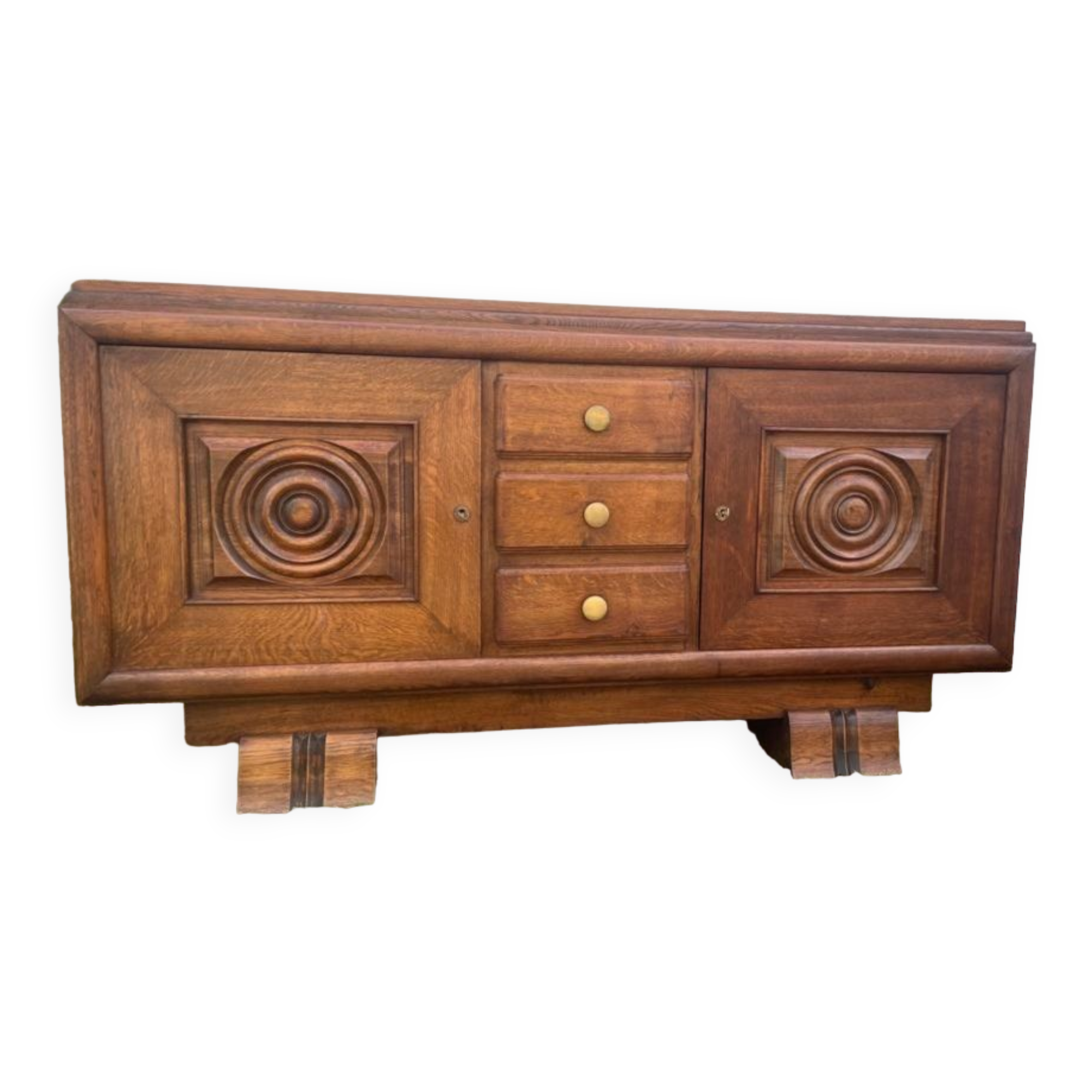 Art deco solid oak sideboard 1940