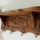 1930s oak wall coat rack