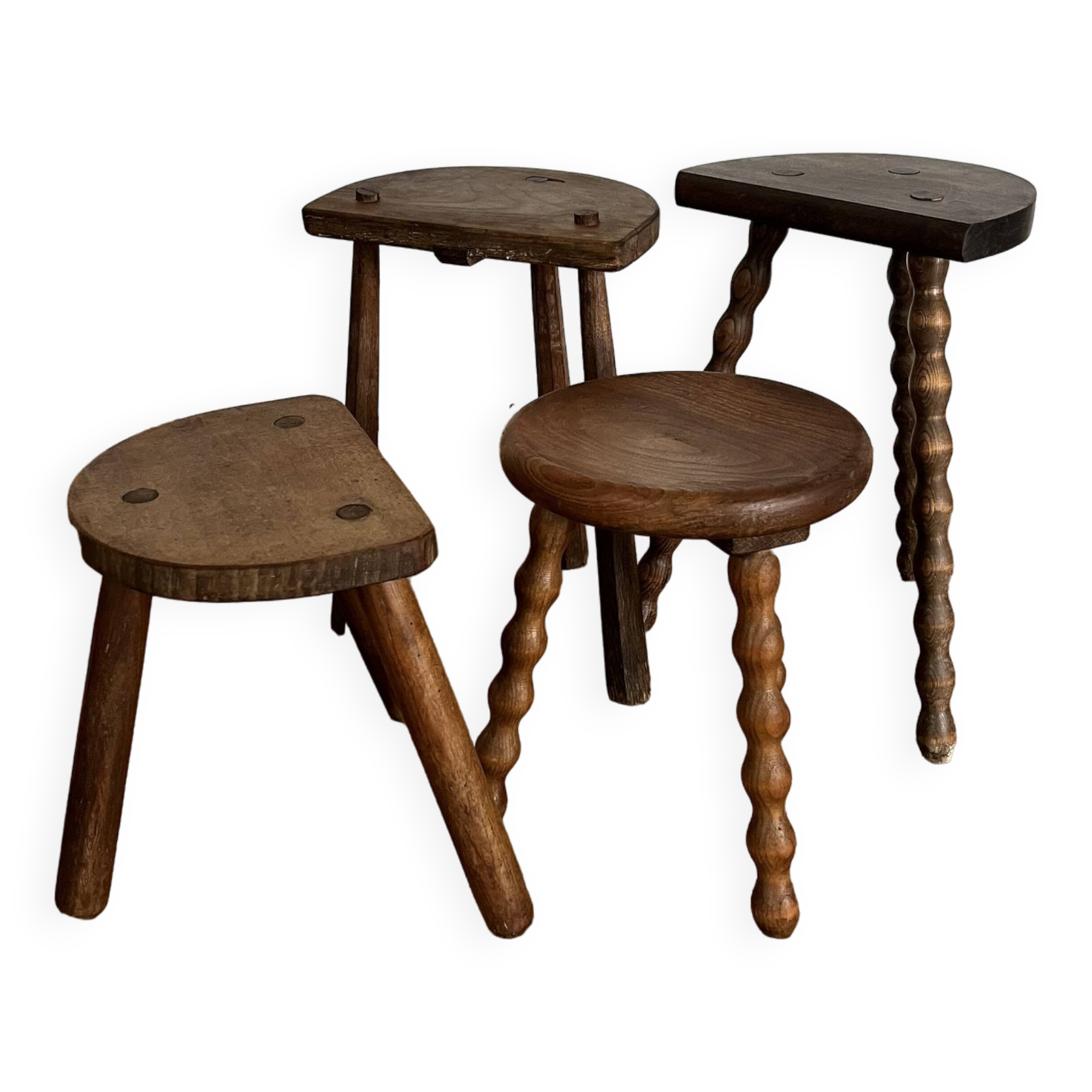 Set of 4 mismatched stools