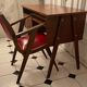 Bureau vintage pied compas et son fauteuil
