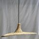 Small suspension, rattan luminaire in hat shape D:60cm