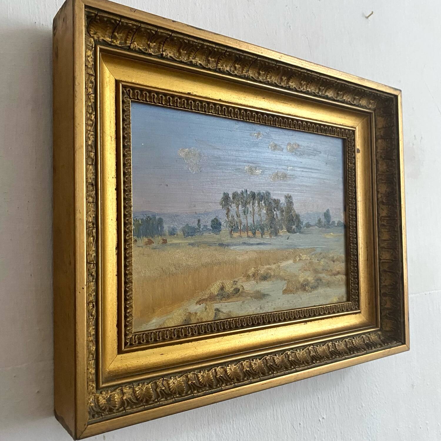Framed landscape painting