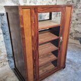 Antique shop window – Pine wood – 1920s/30s – On casters