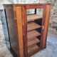Antique shop display cabinet – Pine wood – 1920s/30s – On wheels