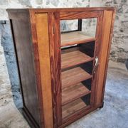 Antique shop display cabinet – Pine wood – 1920s/30s – On wheels