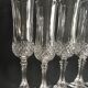 Set de 10 flûtes à champagne cristallin taillé