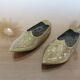 Pair of brass slipper ashtrays 60s 70s