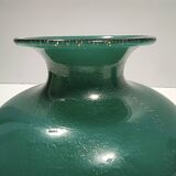 Green Cased Alga Glass Vase with Gold Leaf by Tomaso Buzzi for Venini