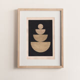 Collage on dated and signed paper without frame C148