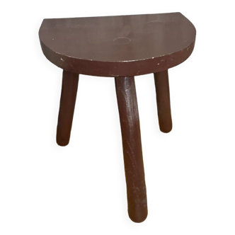 Vintage half-moon tripod stool