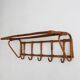 1960s Czechoslovak Rattan Wall Coat & Hat Rack, ÚLUV