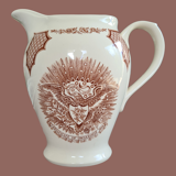 Vintage ceramic pitcher alfred meakin england fair winds new york state seal