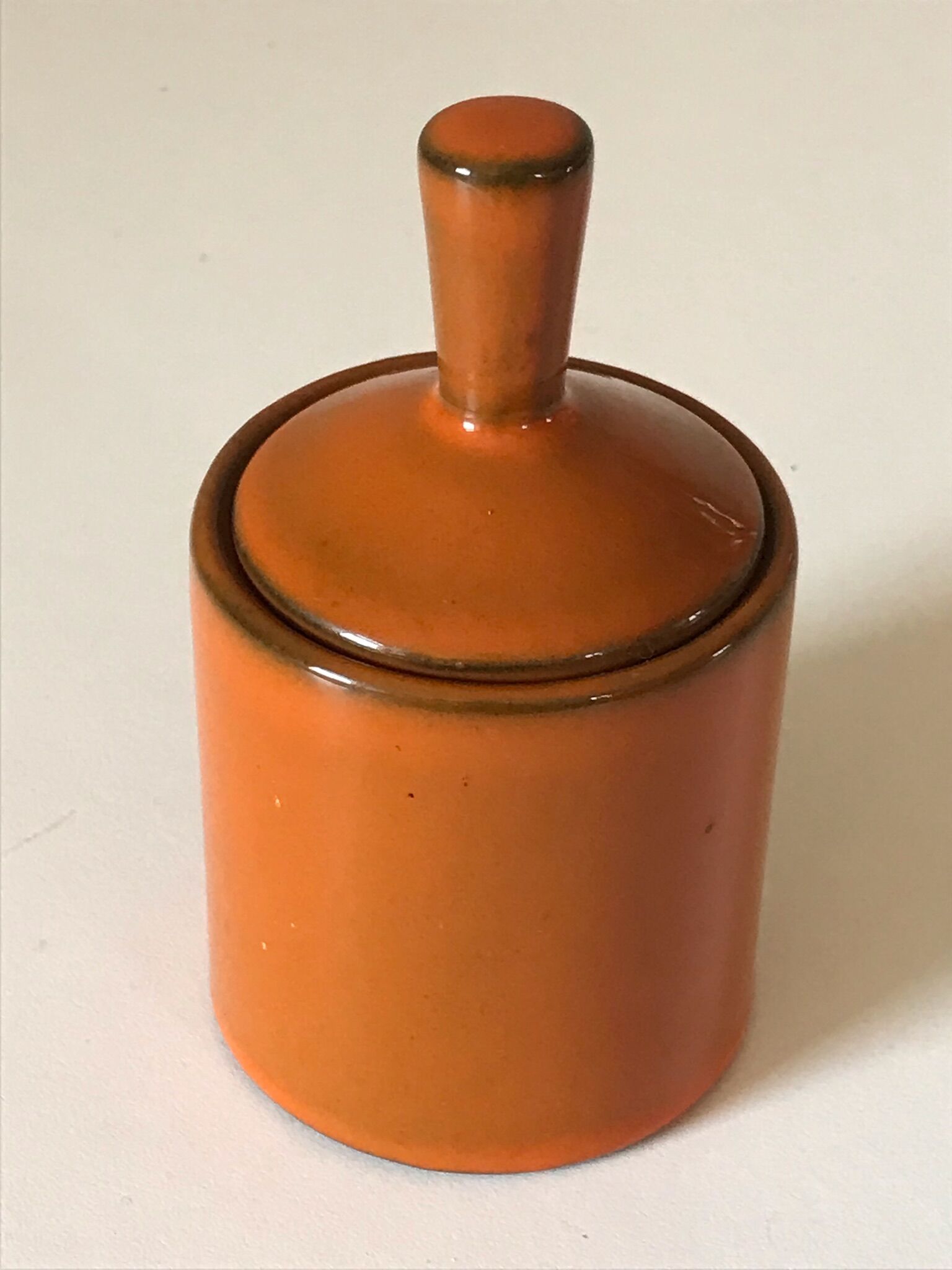 Orange ceramic pot Years 70