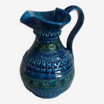 Large vintage Aldo Londi Bitossi ceramic vase pitcher