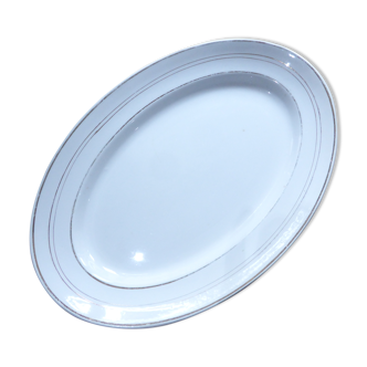 Plat de service oval en porcelaine de St Amand