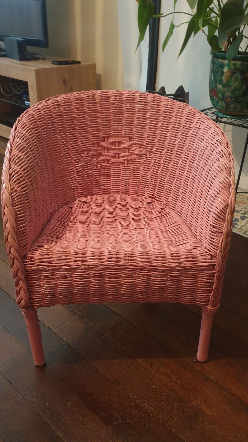 Chaise rotin enfant