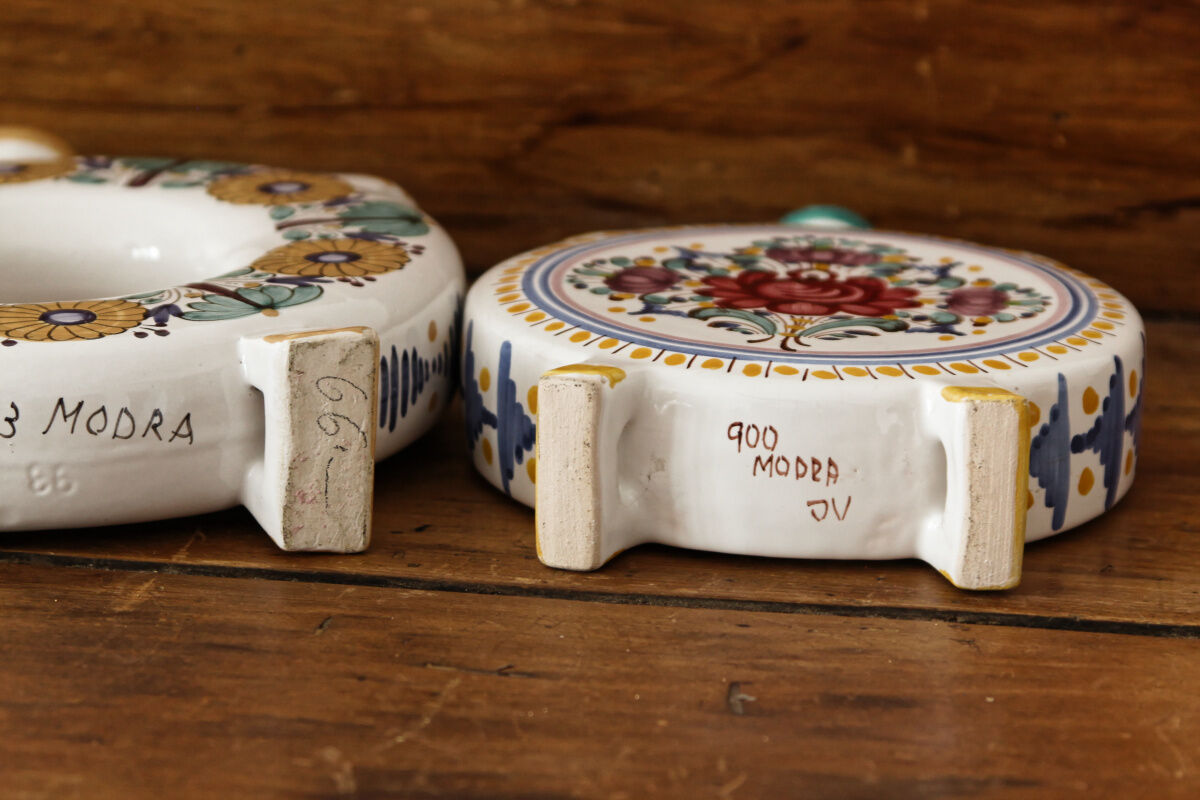 Set of 3 Slovak ceramic soliflores